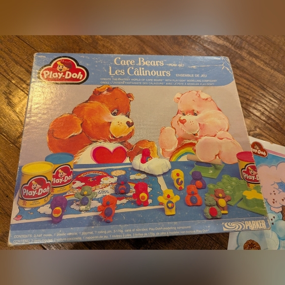 Vintage 1980s Care Bears & Care Bear Cousins Play-Doh Sets in 1 Box - Picture 2 of 9